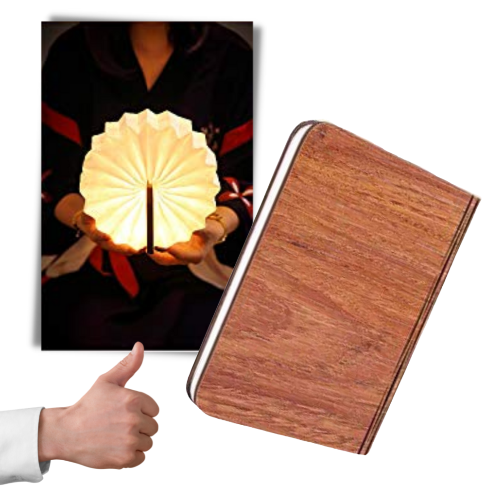 Lampada da lettura ricaricabile in legno