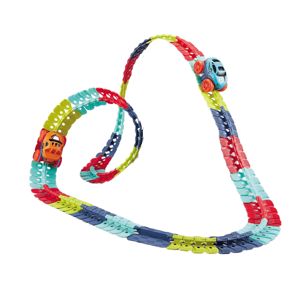 Children's toy flexible railway car