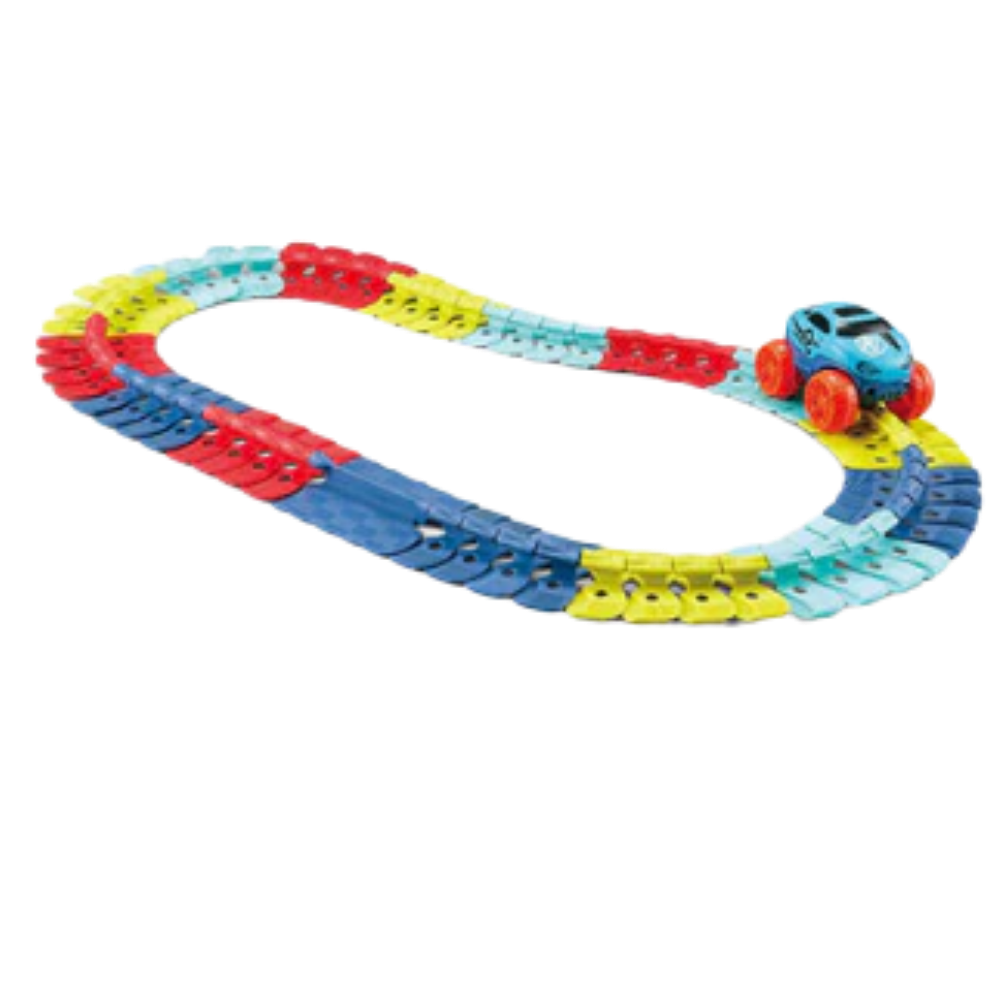 Children's toy flexible railway car