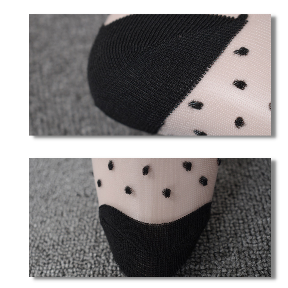 (10 paia) Calzini trasparenti alla moda per donne