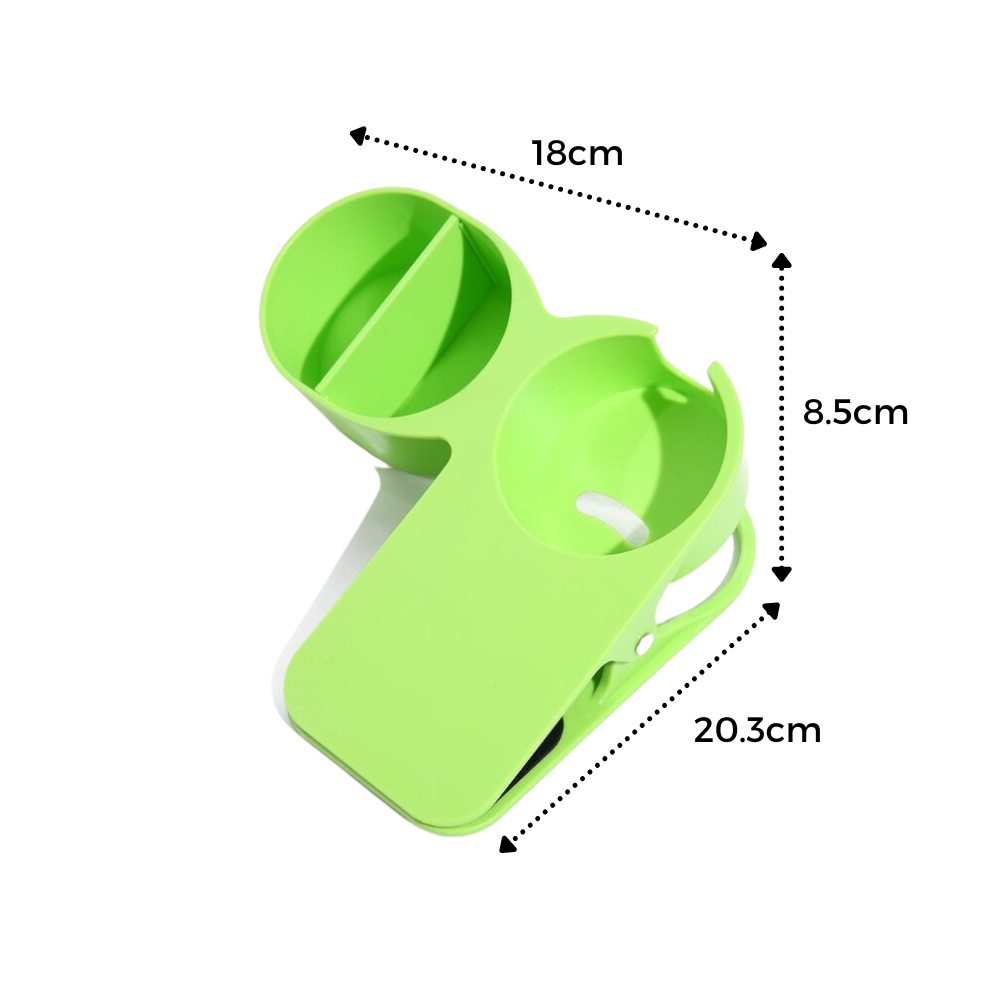 Portabicchieri doppio a clip - Ozerty