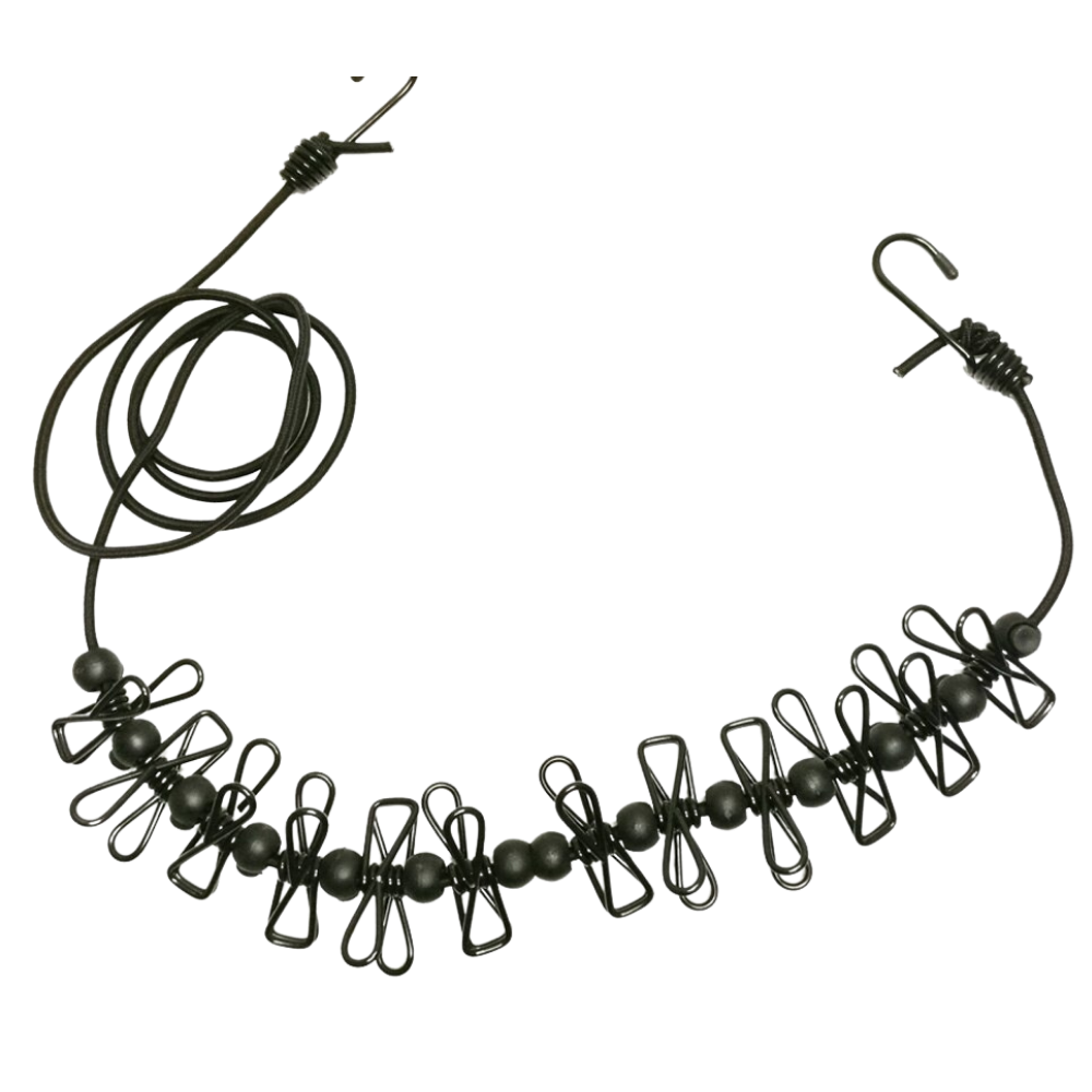 Stendibiancheria da campeggio elasticizzato da 4 m con picchetti - Ozerty