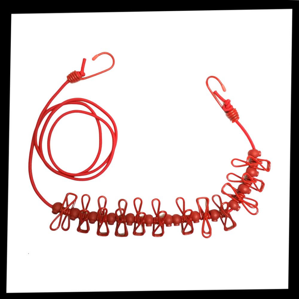 Stendibiancheria da campeggio elasticizzato da 4 m con picchetti - Ozerty