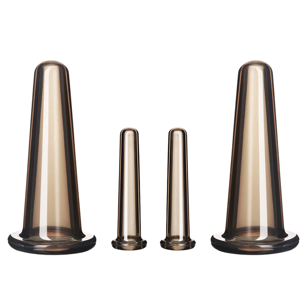 4 Silicone Facial Massage Cupping Cups