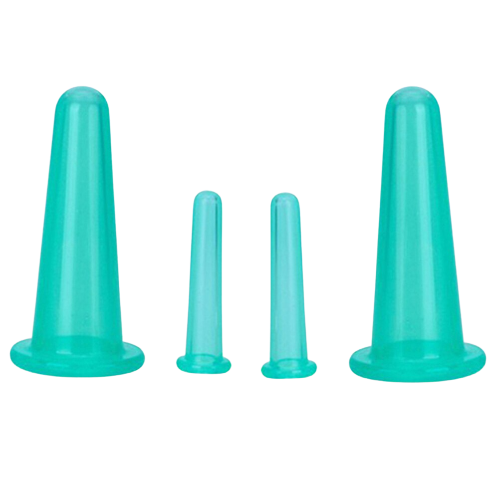 4 Silicone Facial Massage Cupping Cups