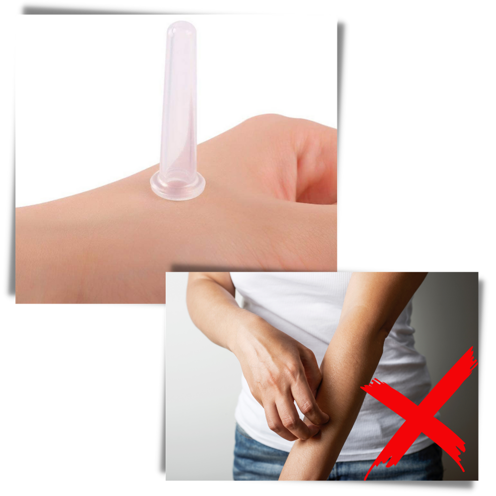 4 coppette in silicone per coppettazione per massaggio facciale - Ozerty