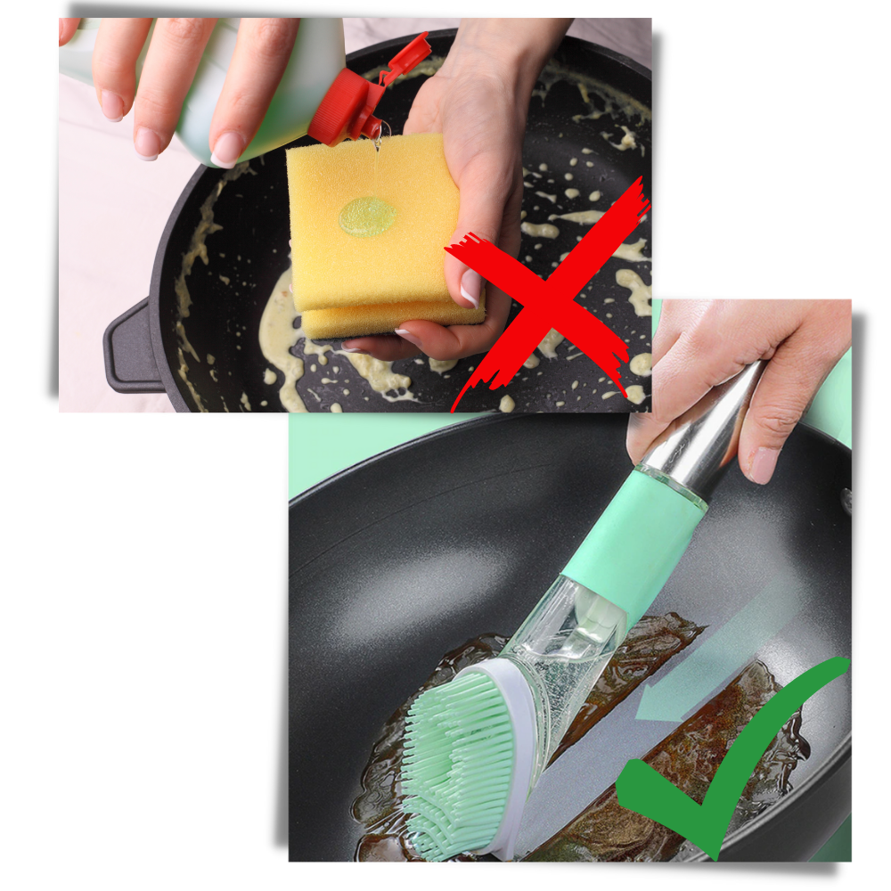 Spazzola di pulizia con dispenser di sapone