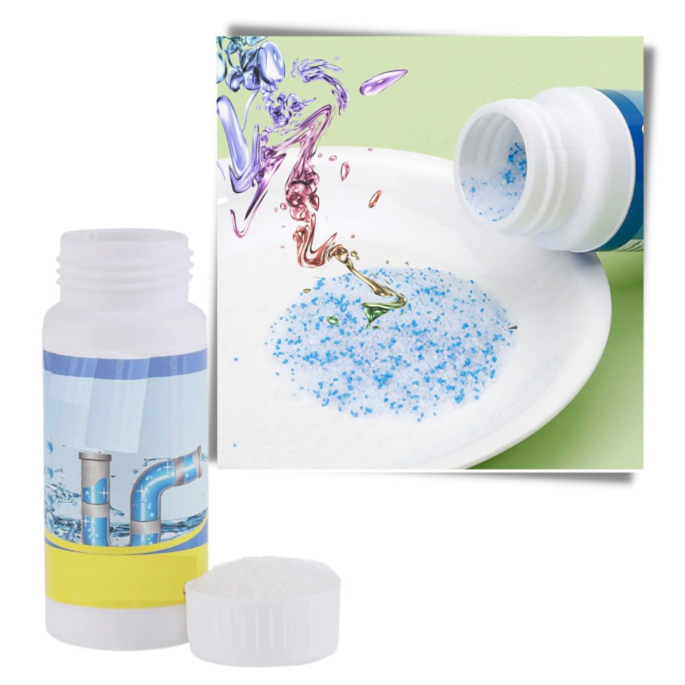 Polvere per la pulizia dei lavelli e degli scarichi della cucina