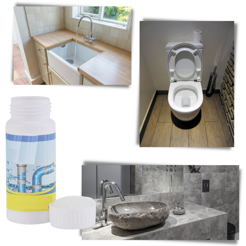 Polvere per la pulizia dei lavelli e degli scarichi della cucina - Ozerty