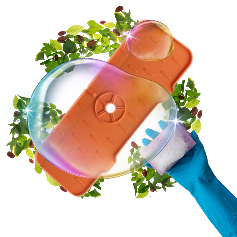 Tappetino in silicone per rubinetto paraspruzzi da cucina