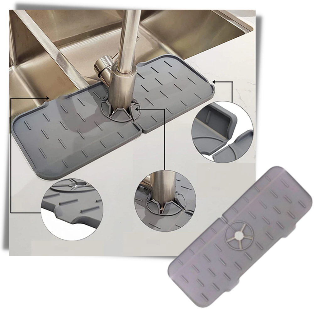 Tappetino in silicone per rubinetto paraspruzzi da cucina - Ozerty