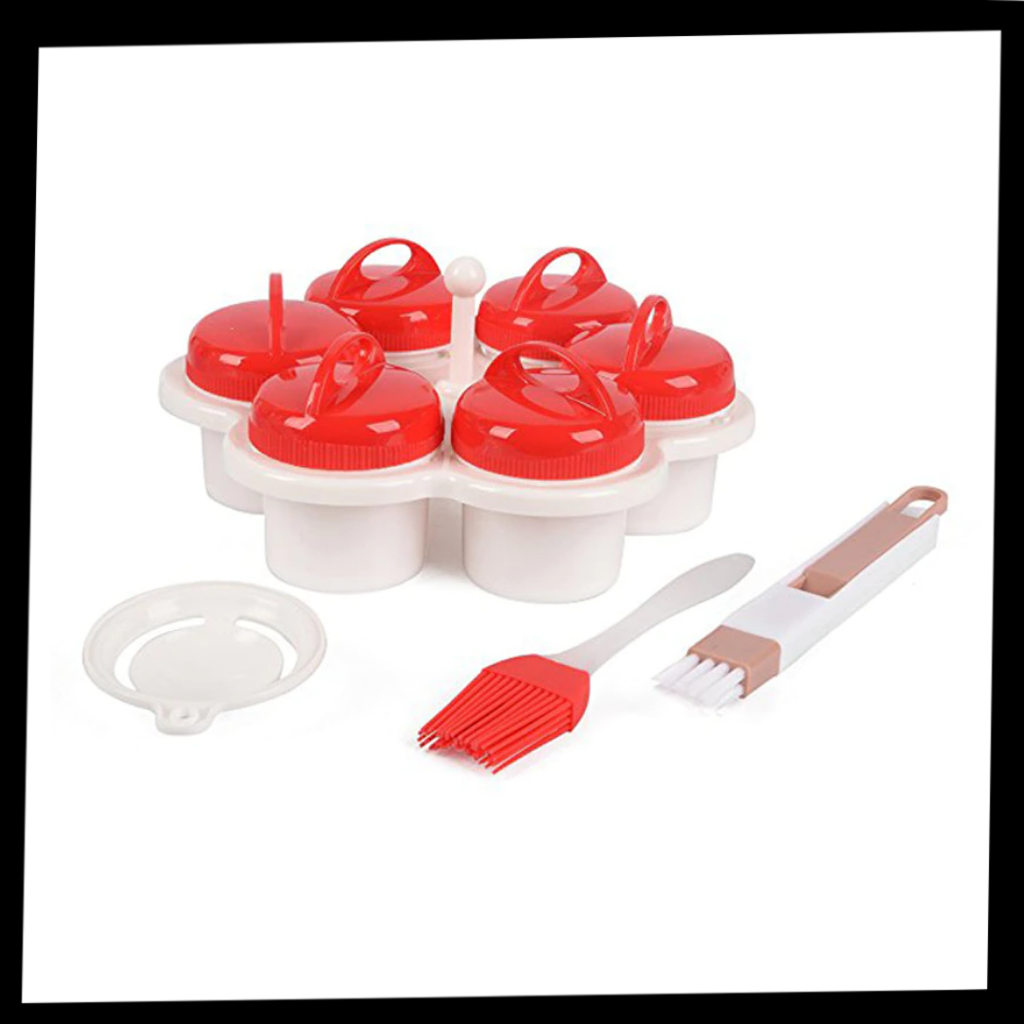 Confezione di 6 cuociuova a forma di fantasia - Ozerty