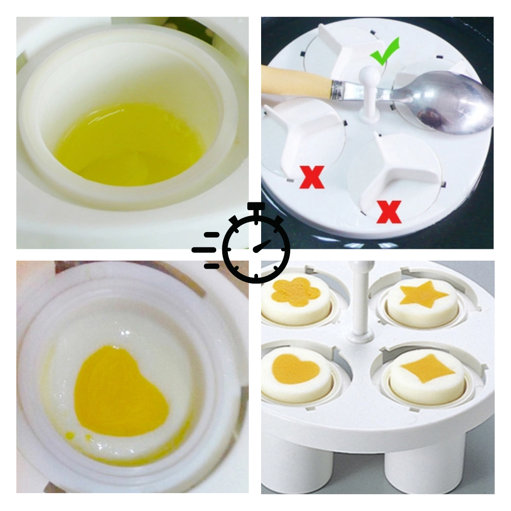 Confezione di 6 cuociuova a forma di fantasia - Ozerty