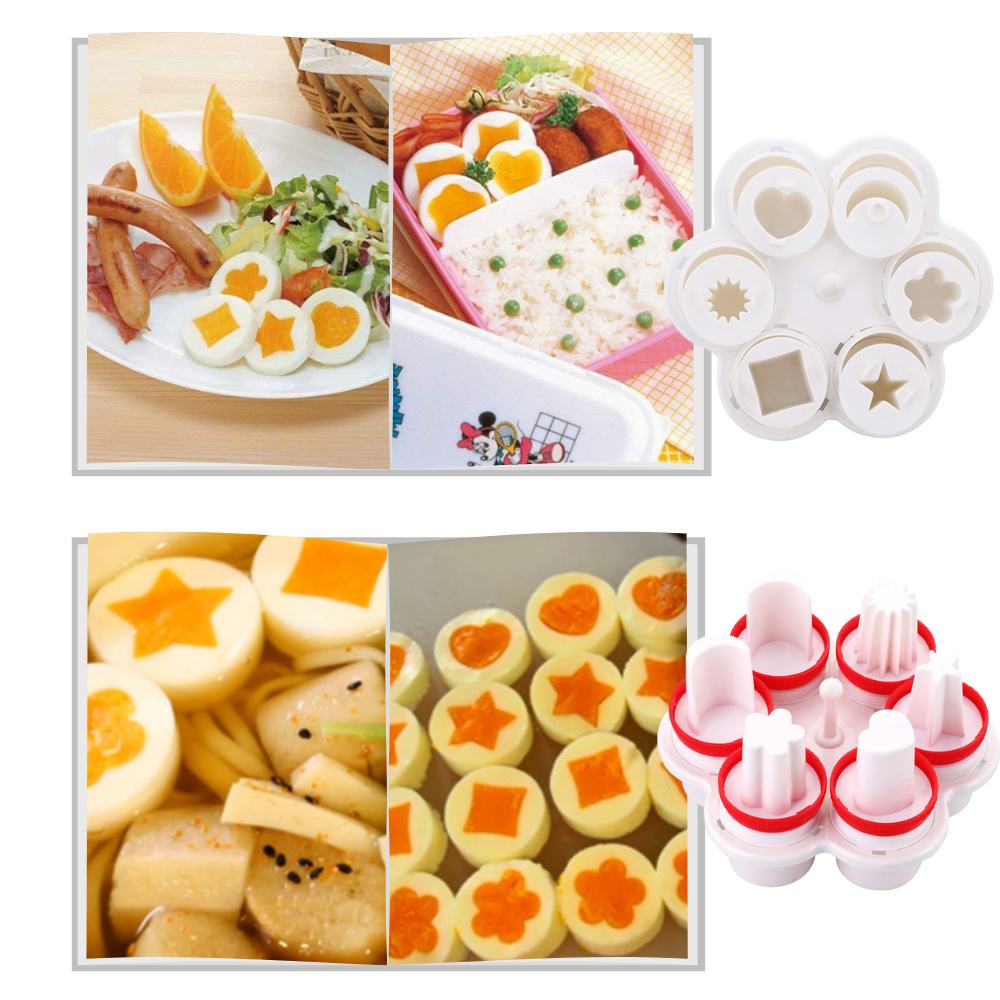 Confezione di 6 cuociuova a forma di fantasia - Ozerty