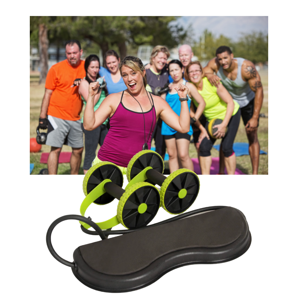 Rulli addominali con bande di resistenza