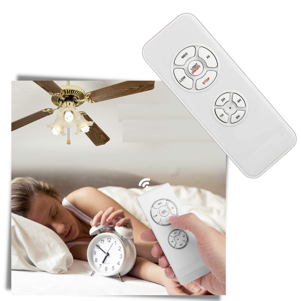 Universal remote control for fan