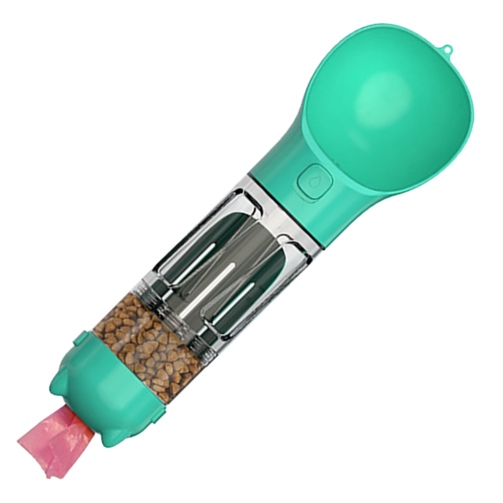 Portable pet feeder and water bottle