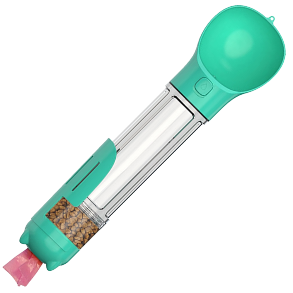 Portable pet feeder and water bottle