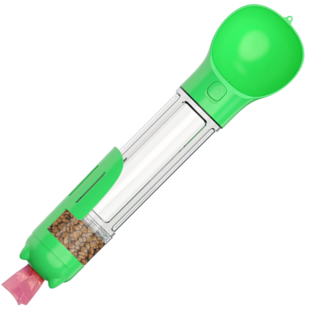 Portable pet feeder and water bottle