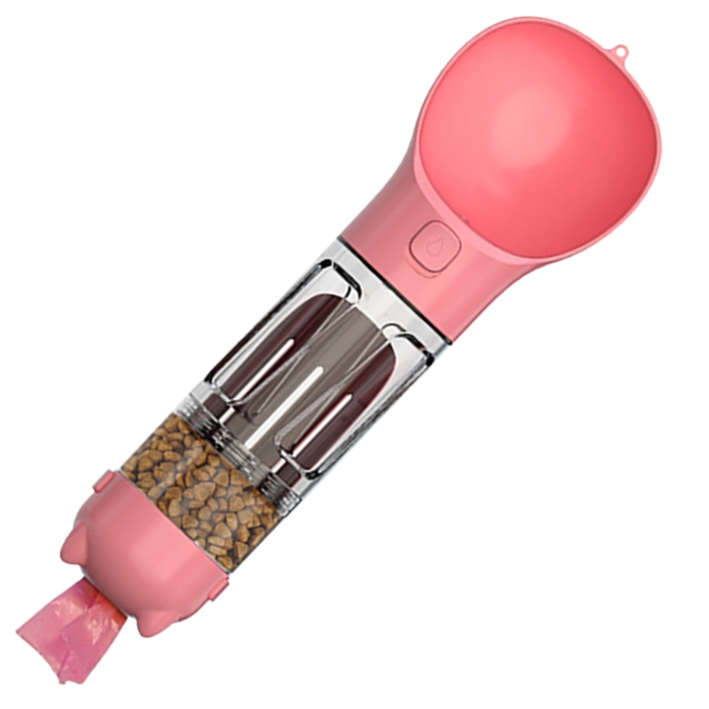 Portable pet feeder and water bottle