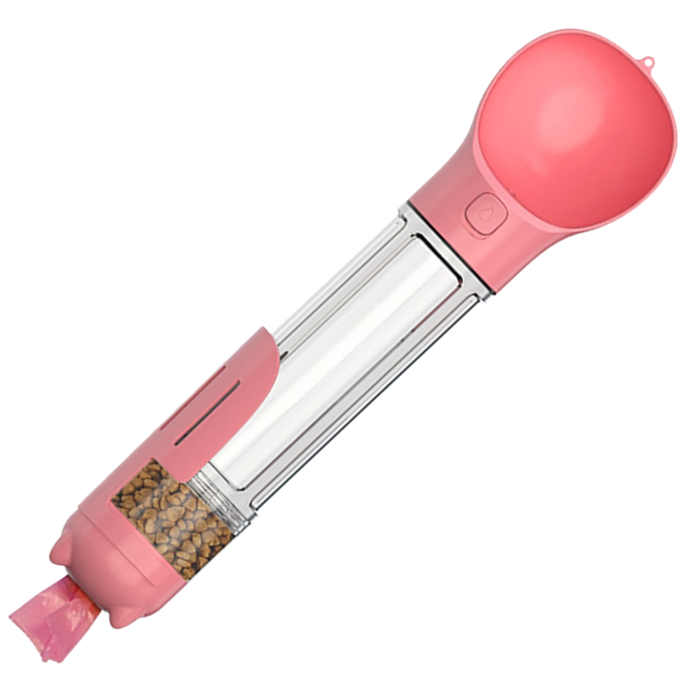 Portable pet feeder and water bottle