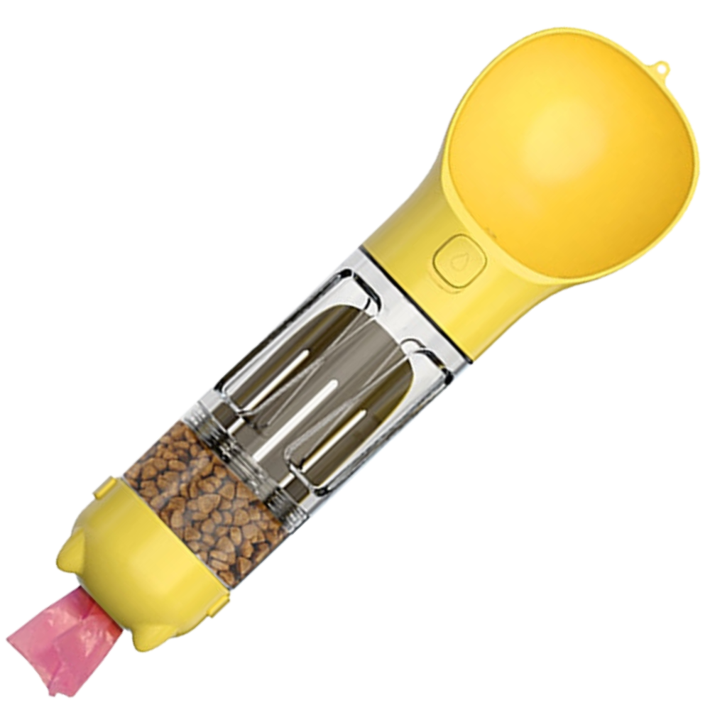 Portable pet feeder and water bottle