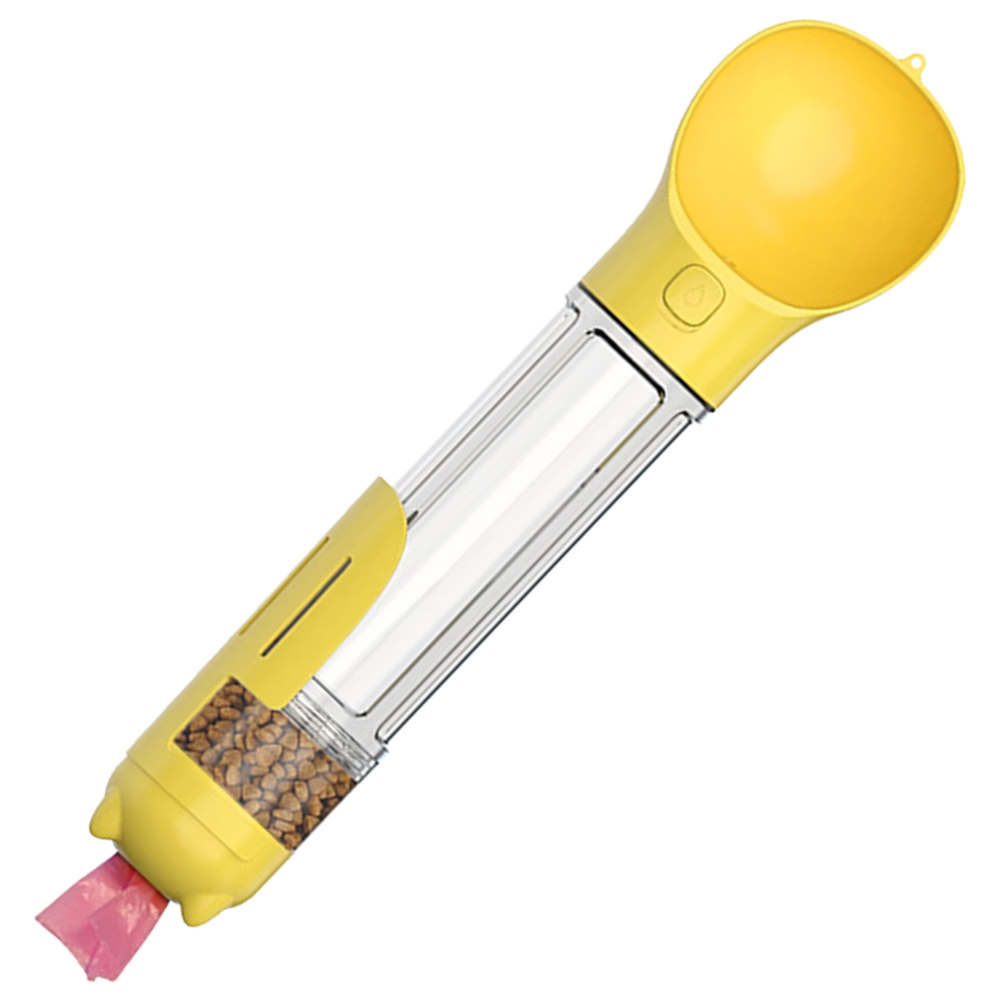 Portable pet feeder and water bottle