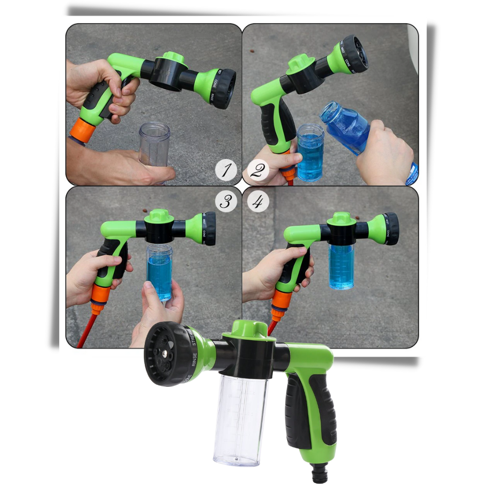 Testa dell'ugello del tubo flessibile ad alta pressione e dispenser di sapone