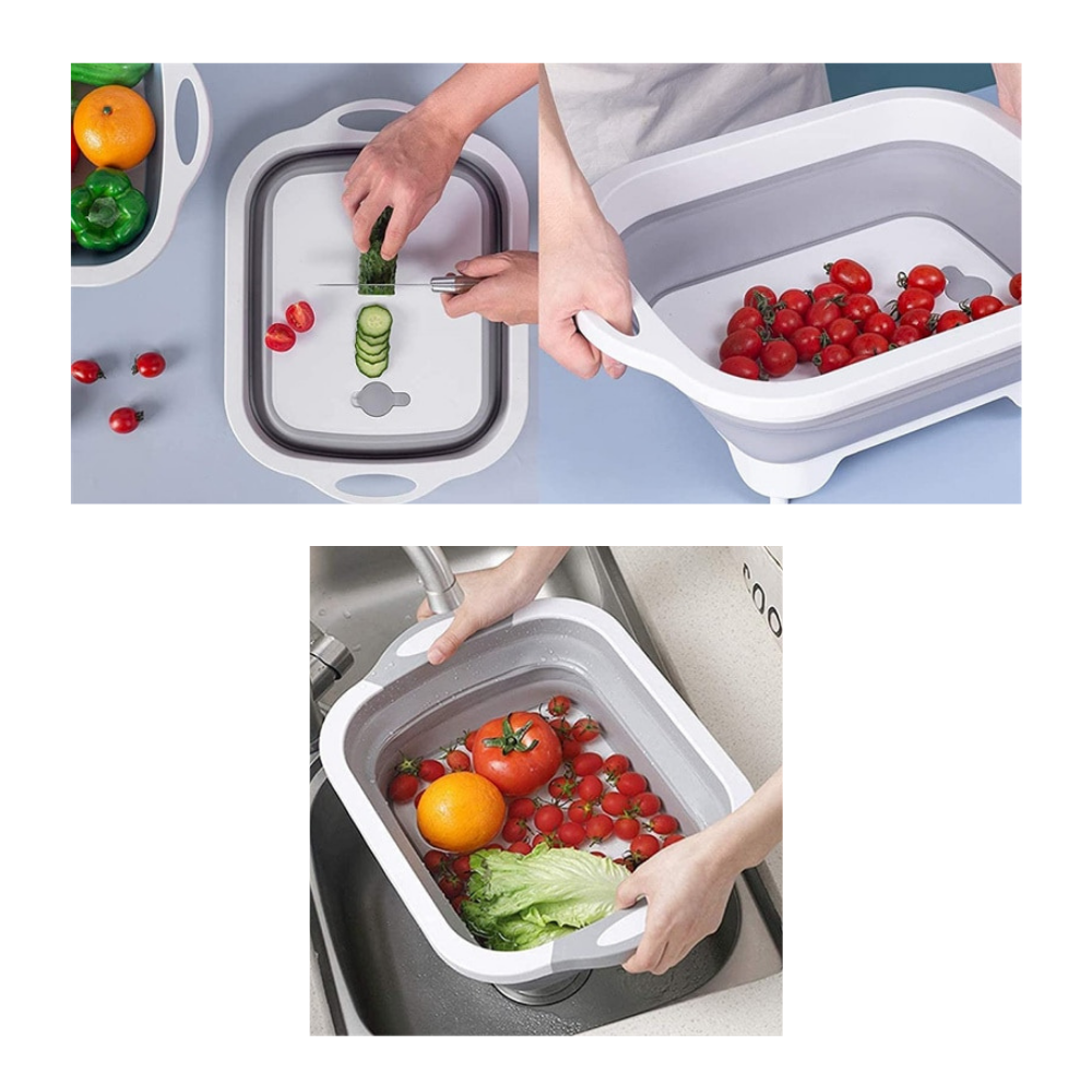 Tagliere pieghevole con cestino - Ozerty