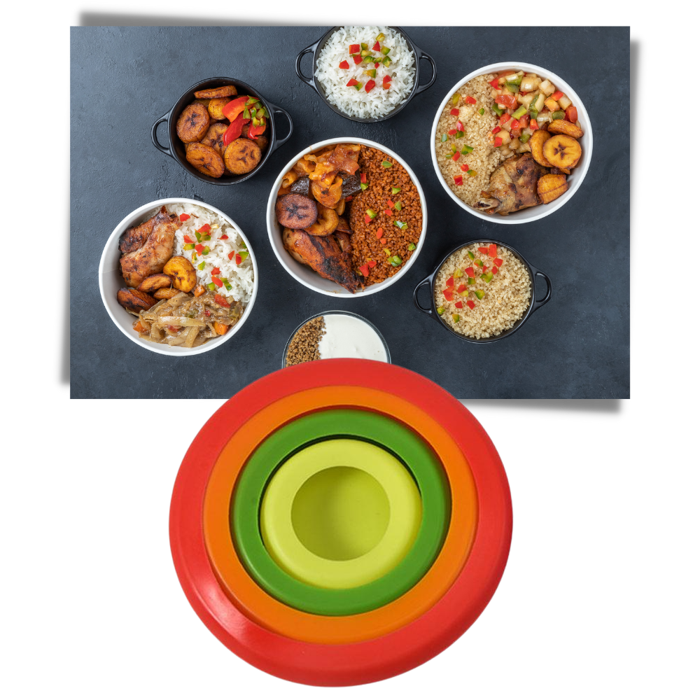 Confezione da 4 coperchi in silicone - Ozerty