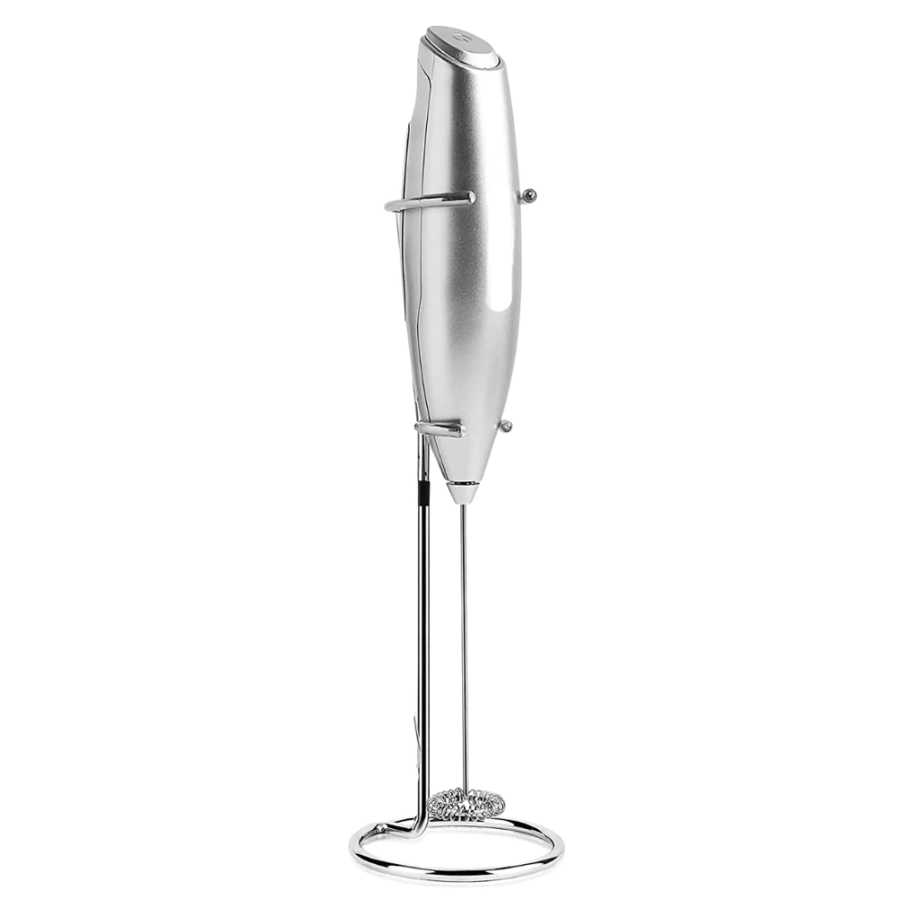 Portable electric milk frother with stand