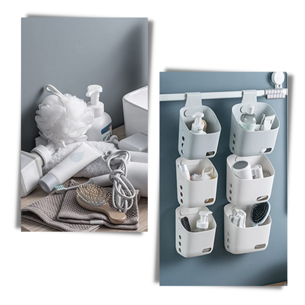 Confezione da 3 cestini portaoggetti da appendere - Ozerty