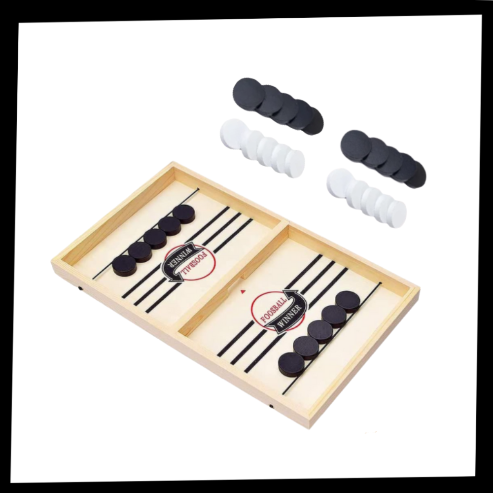 Wooden table hockey game