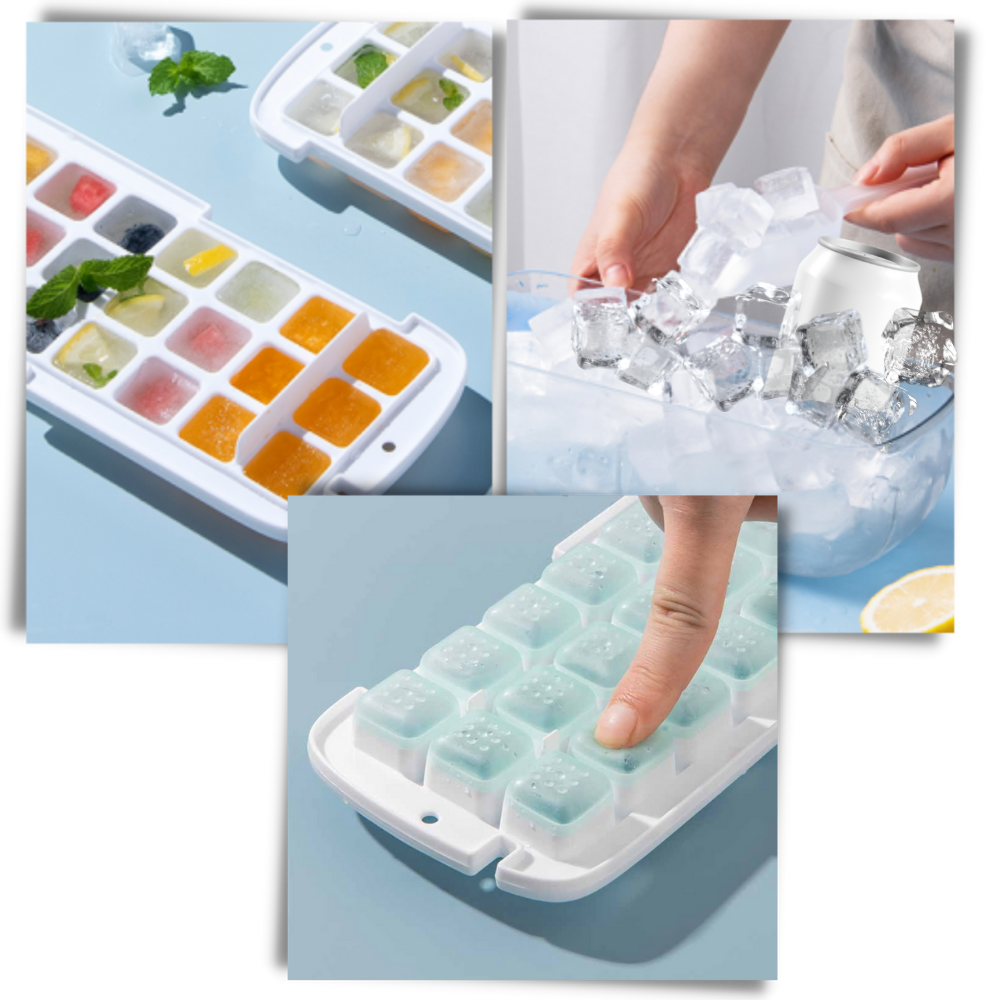 Vassoio per cubetti di ghiaccio in silicone - Ozerty