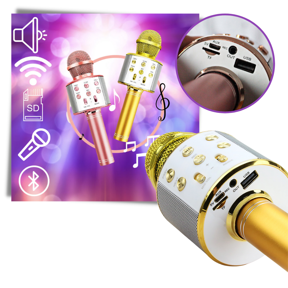 Microfono karaoke bluetooth senza fili