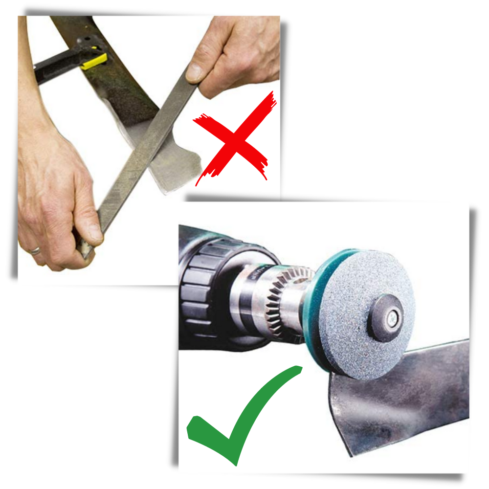 Set di affilatura per lame di tosaerba rotanti - Ozerty