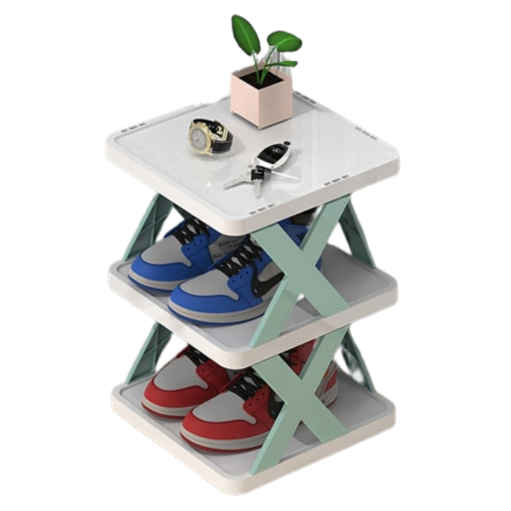 Multi-layer shoe organizer shelf