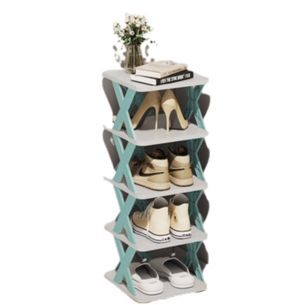 Multi-layer shoe organizer shelf