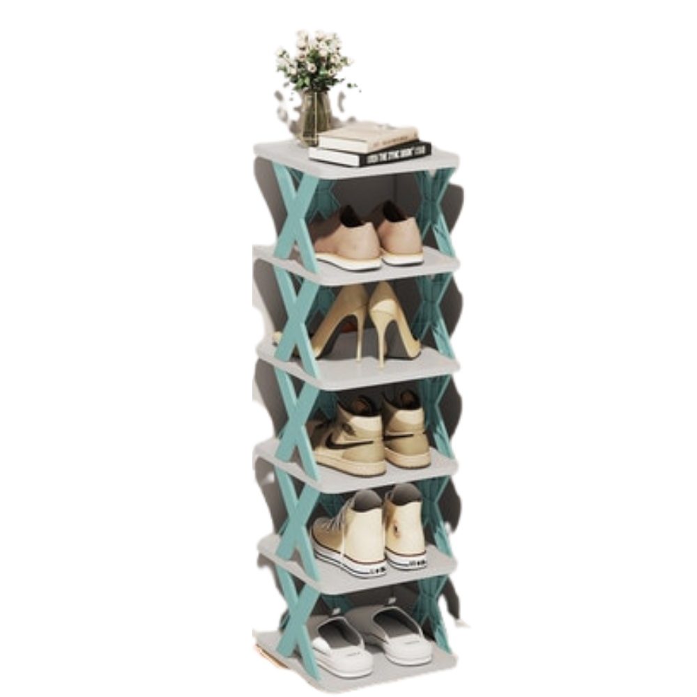 Multi-layer shoe organizer shelf