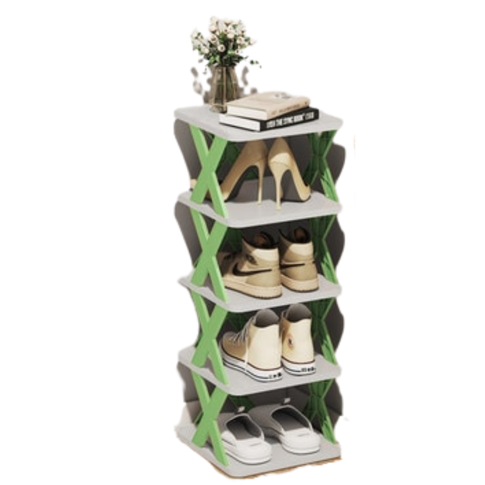 Multi-layer shoe organizer shelf