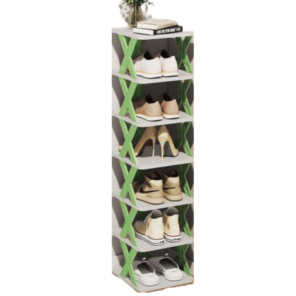 Multi-layer shoe organizer shelf