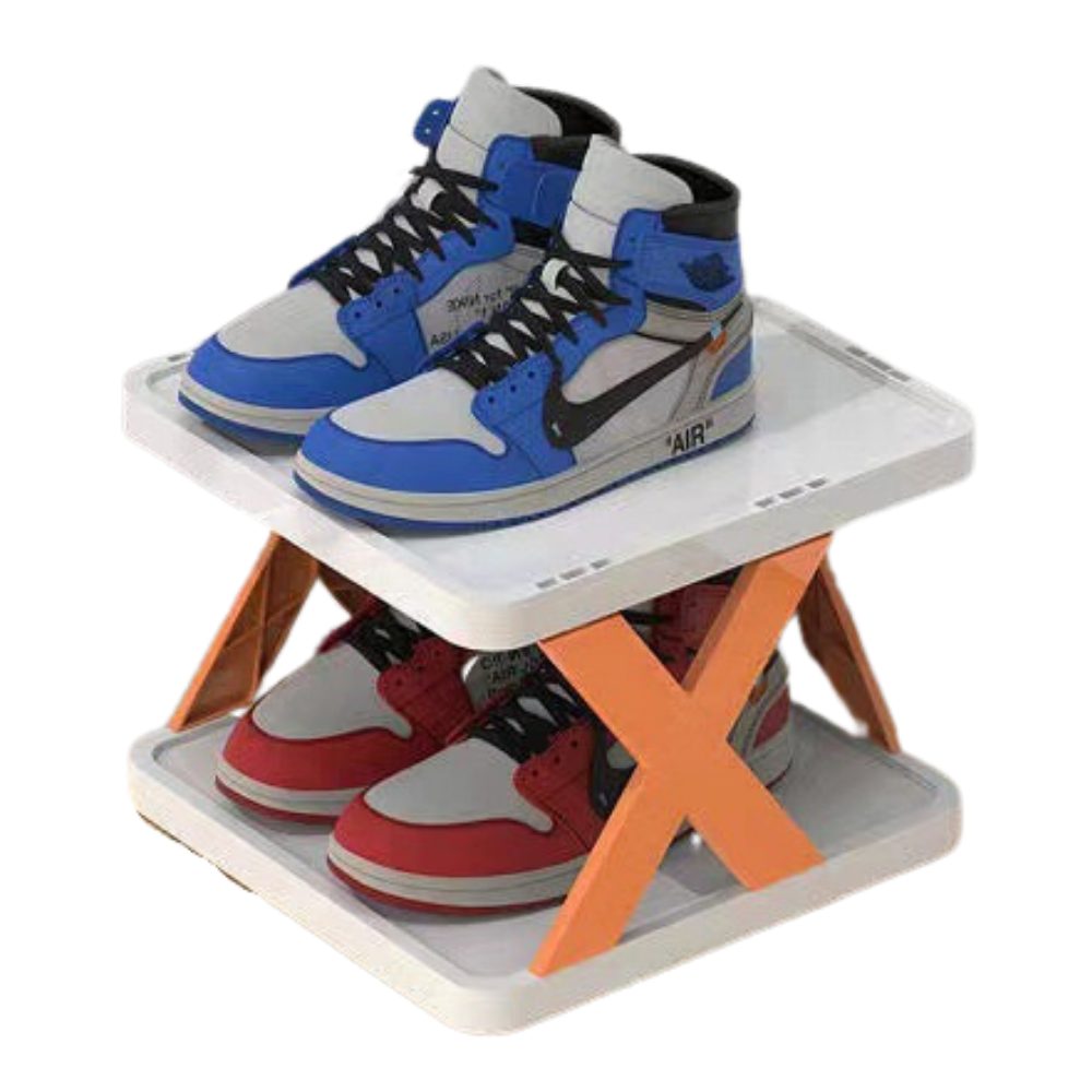 Multi-layer shoe organizer shelf