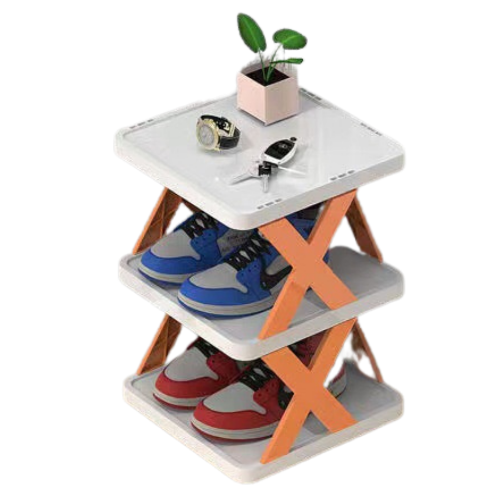 Multi-layer shoe organizer shelf