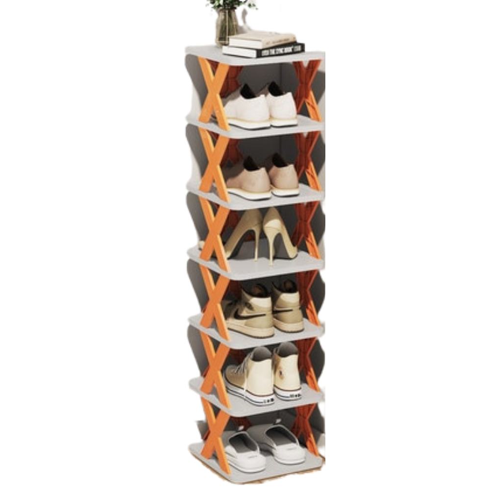Multi-layer shoe organizer shelf