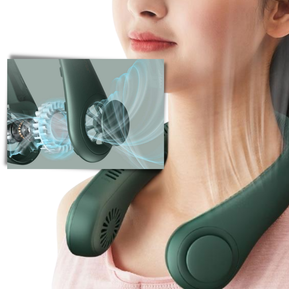 Mini ventilatore da collo portatile ricaricabile - Ozerty
