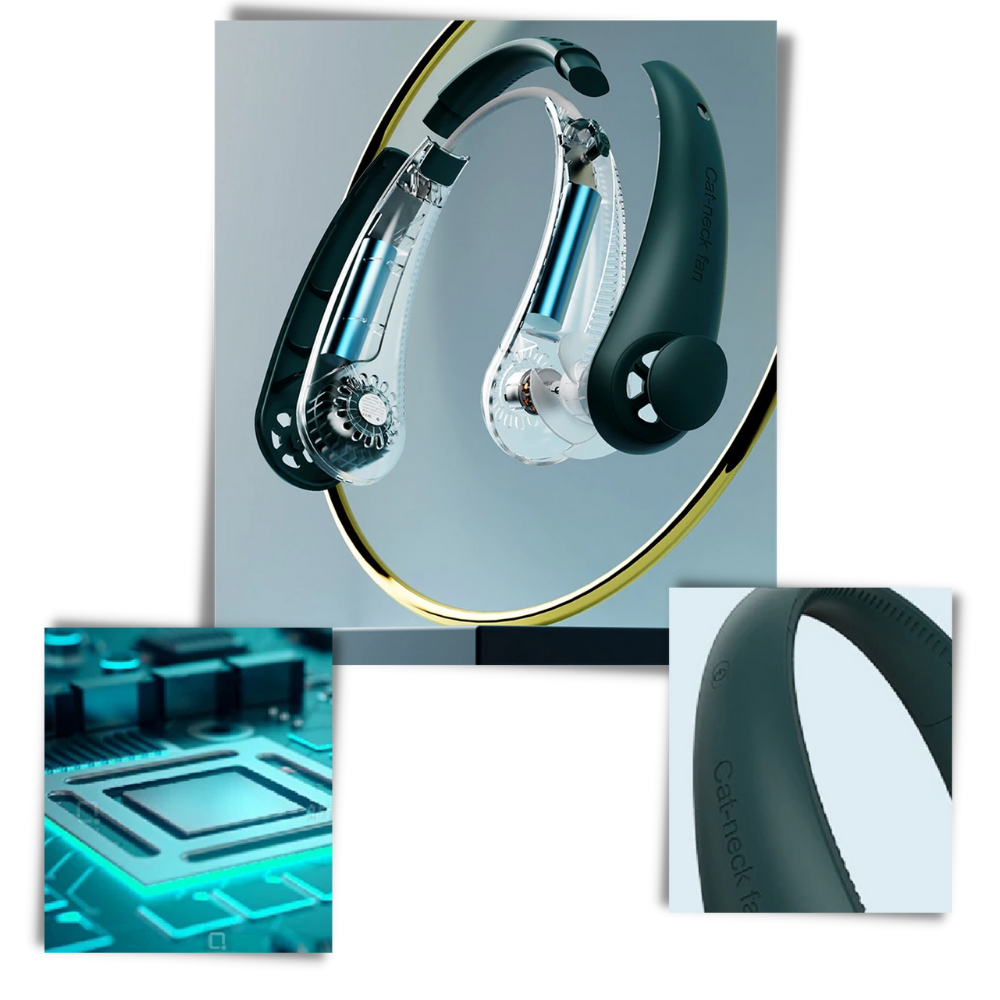 Mini ventilatore da collo portatile ricaricabile - Ozerty