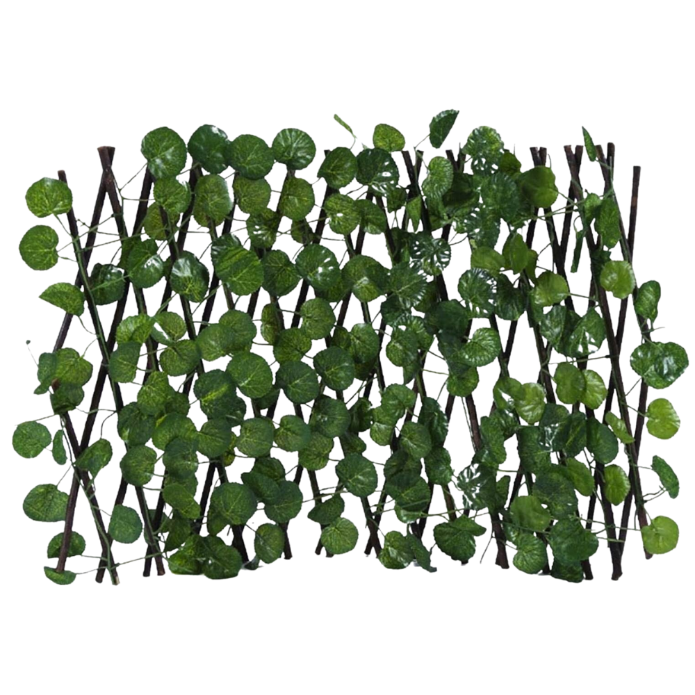 Retractable artificial plant fence