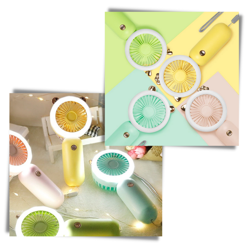 Ventola USB tascabile portatile con LED - Ozerty