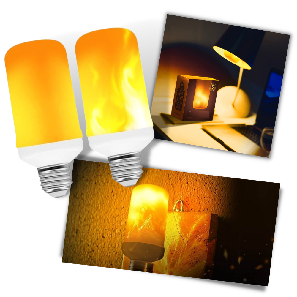 Lampada a LED con Effetto Fiamma - Ozerty