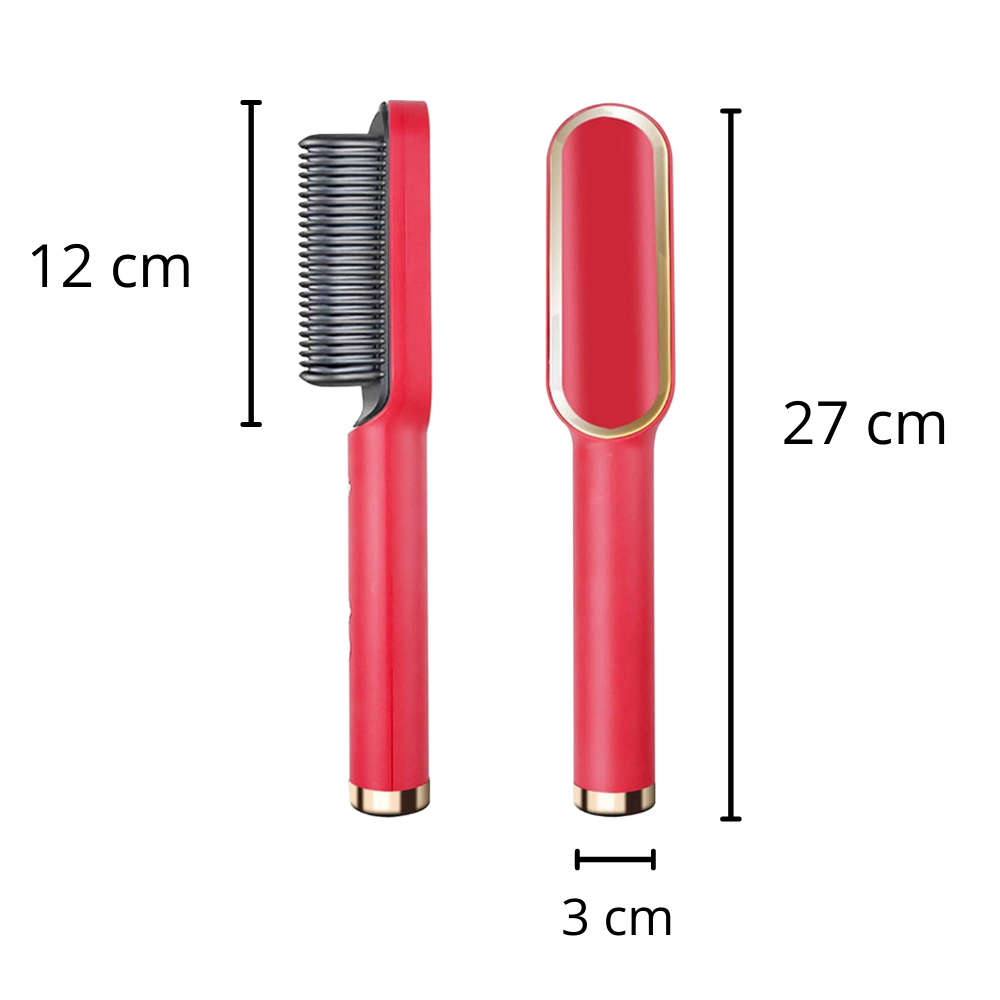 Piastra per capelli elettrica a spazzola in ceramica - Ozerty